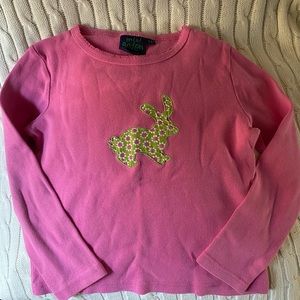 Mini Boden bunny long sleeve shirt